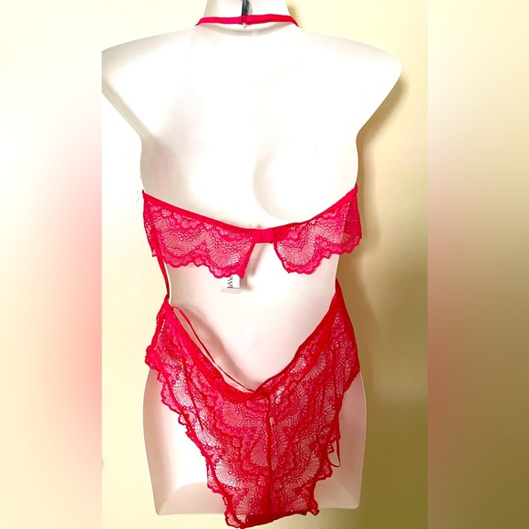 Sz S/M La vie en rose Teddy Margot Lace - Red NWT new with tag - Picture 7 of 8
